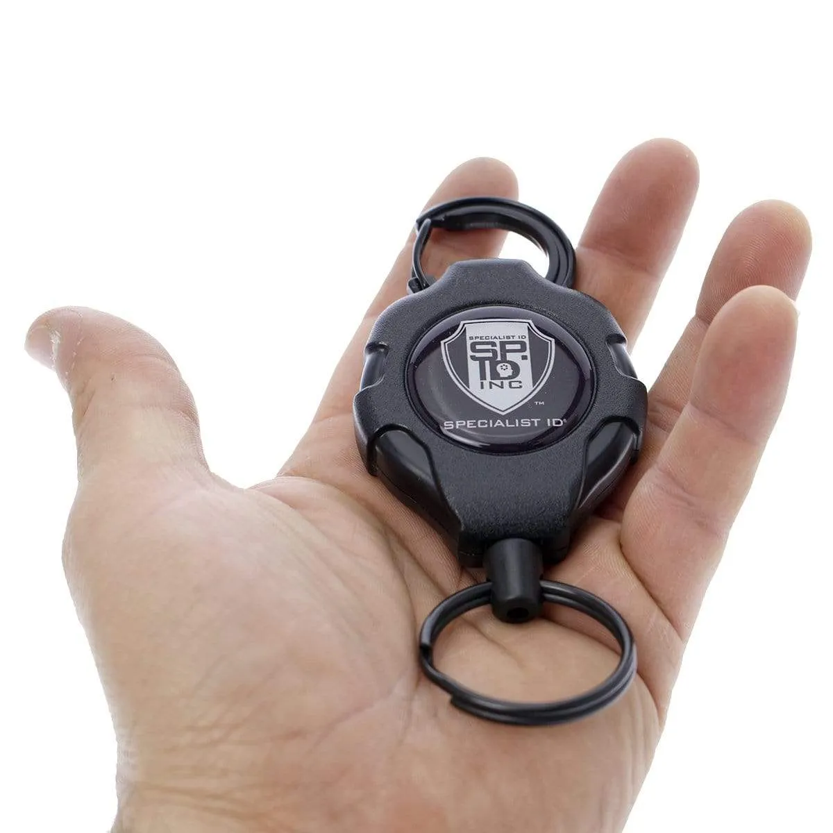 Heavy Duty Retractable Ratchit Keychain Tether Reel for Multiple Keys with Clip and Locking Feature