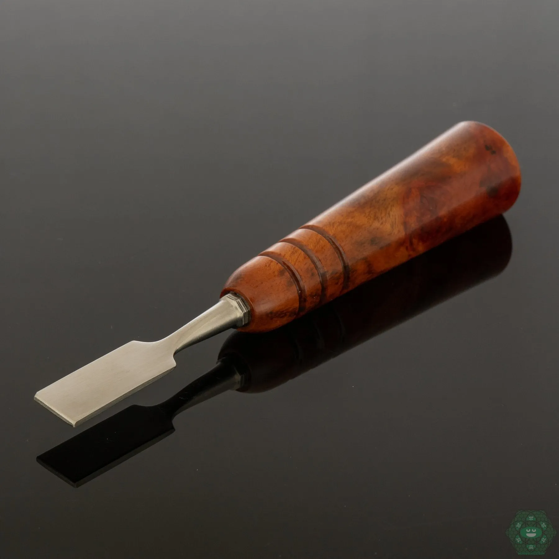 Naturally Spun Tiger Wood Dab Tool | Striking Grain Pattern | Quality Craftsmanship
